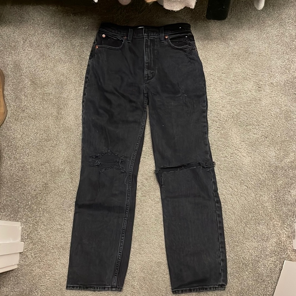 Abercrombie The 90s Straight Ultra High Rise